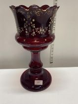 A antique Bohemian glass lustre (missing droplets)