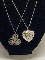 Two 925 silver necklaces and pendants