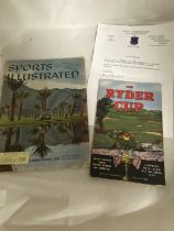 A 1957 Ryder cup programme along with a 1959 sports illustrated magazine which came from the