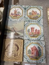 A job lot of assorted antique tiles mainly Minton