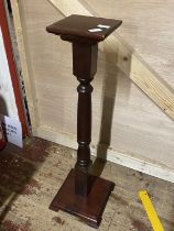 A mahogany plant stand. Collection only