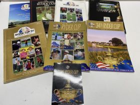 A selection of official Ryder Cup programmes