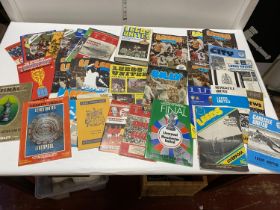 A selection of vintage football programmes