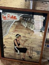 A framed advertising mirror 'La Ritz', shipping unavailable