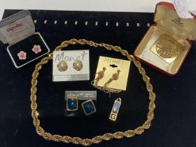 A job lot of designer costume jewellery. Monet, Napier, Givency etc