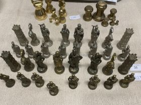 a selection of chess pieces