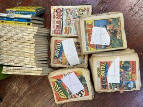 A large selection of children's annuals and a large selection of Beano comics, shipping unavailable