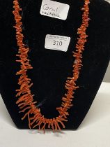 A vintage coral necklace