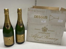 Five bottles of Alfred Roussey Champagne Brut