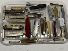 A selection of vintage penknives