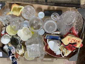 A good box of collectible glass wear and ceramics, Shipping unavailable.