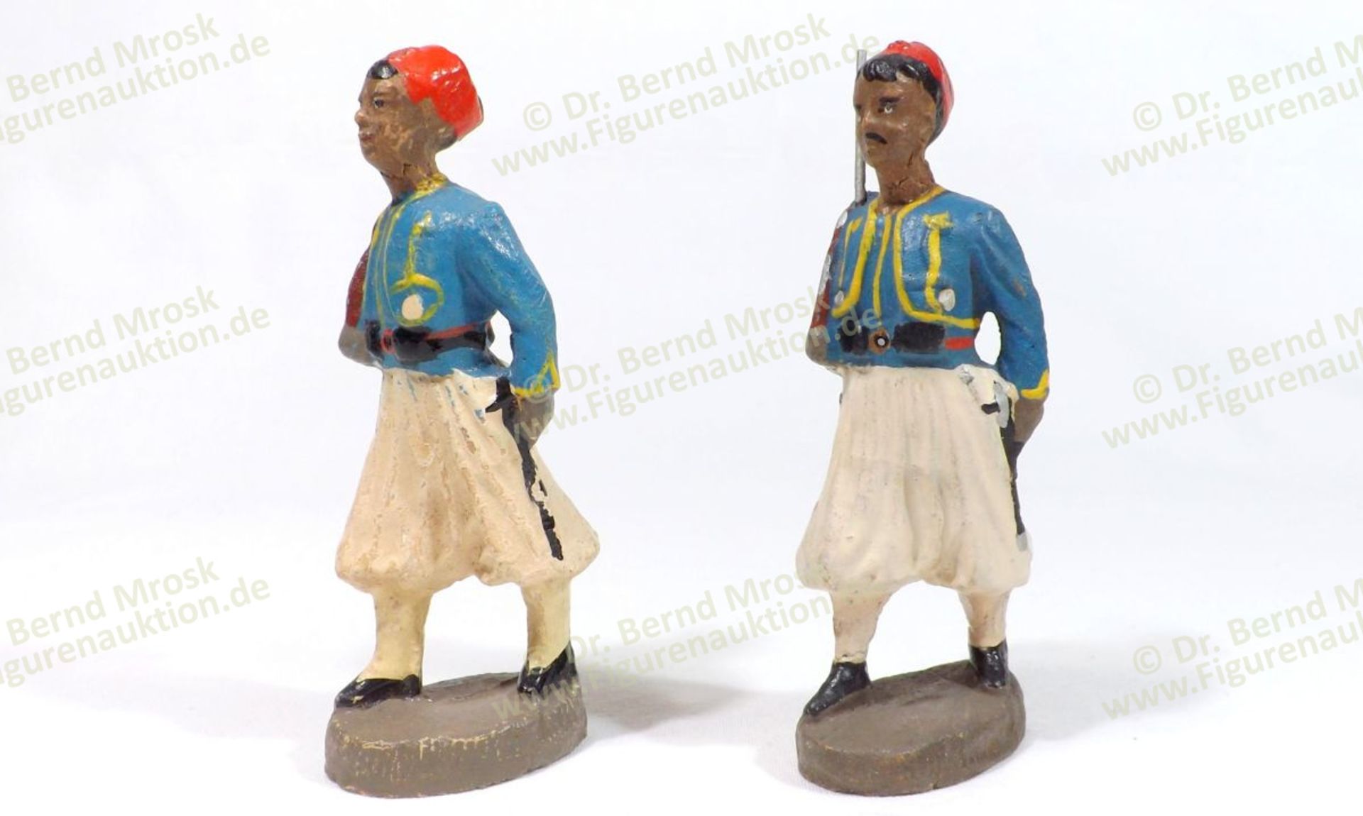 France, French military, Elastolin, composition figures, 10,5 cm size, made in Germany probably befo
