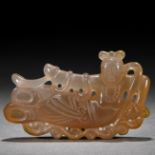 A Chinese Carved Agate Apsaras