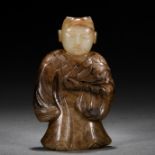 A Chinese Carved Jade Standing Figure