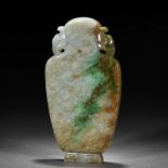 A Chinese Carved Jadeite Vase