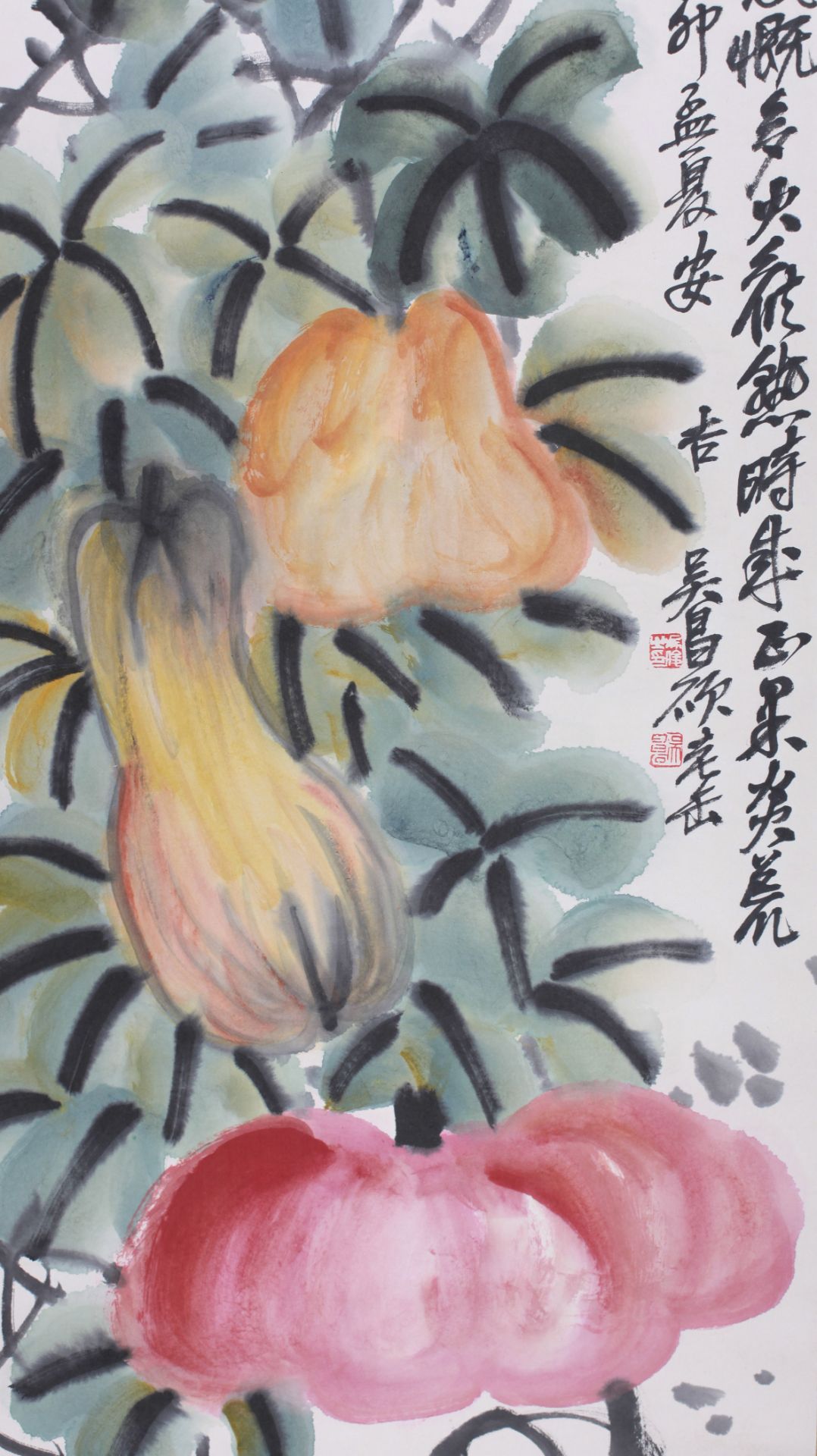 A Chinese Scroll Painting By Wu Changshuo - Image 9 of 13
