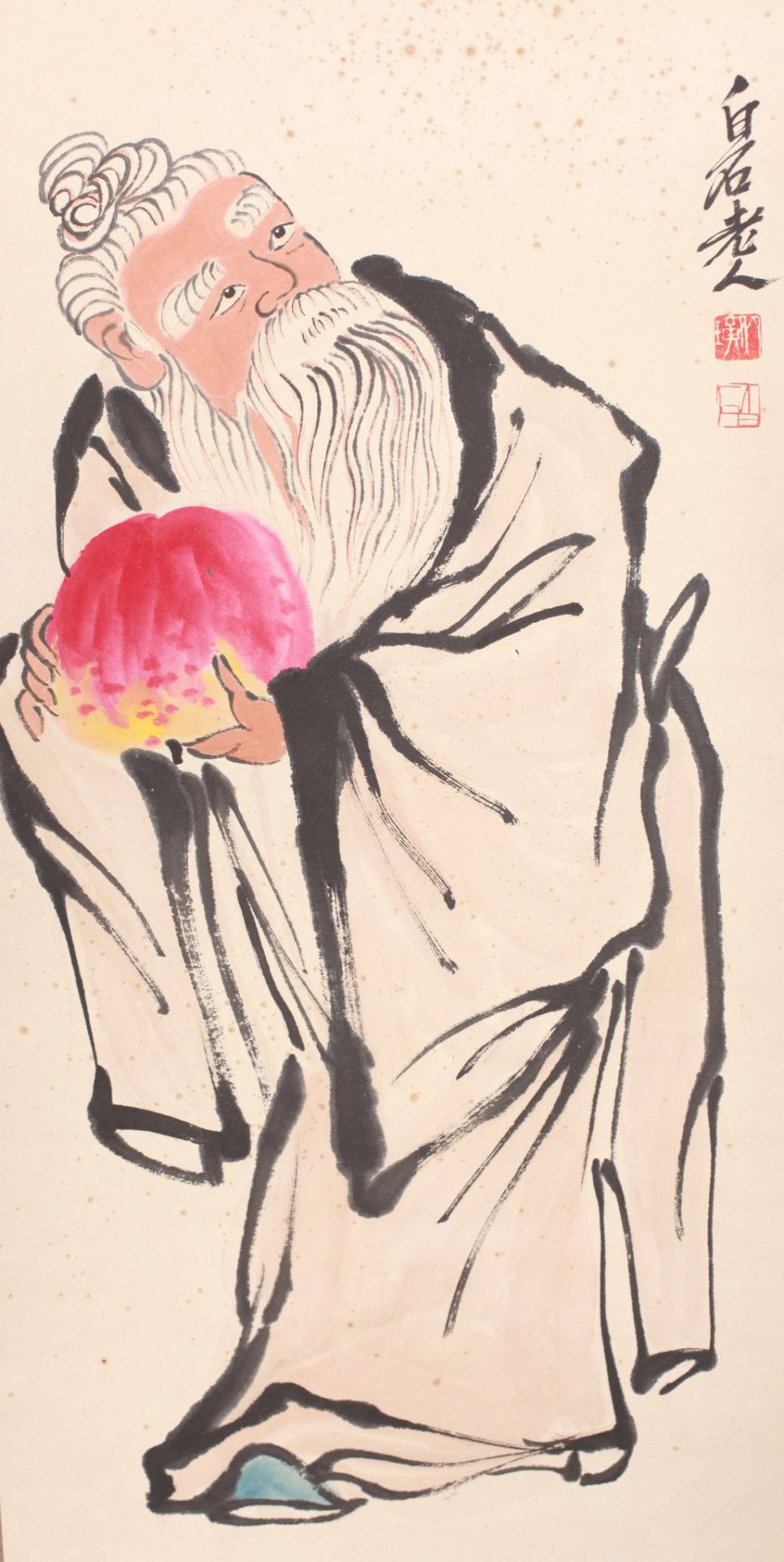 A Chinese Scroll Painting By Qi Baishi - Image 9 of 16
