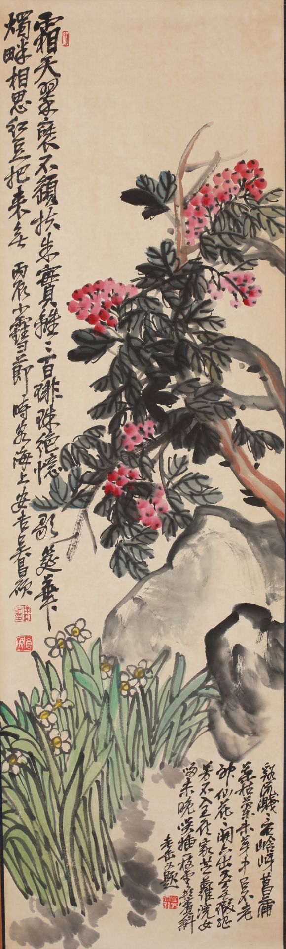 A Chinese Scroll Painting By Wu Changshuo - Image 4 of 10