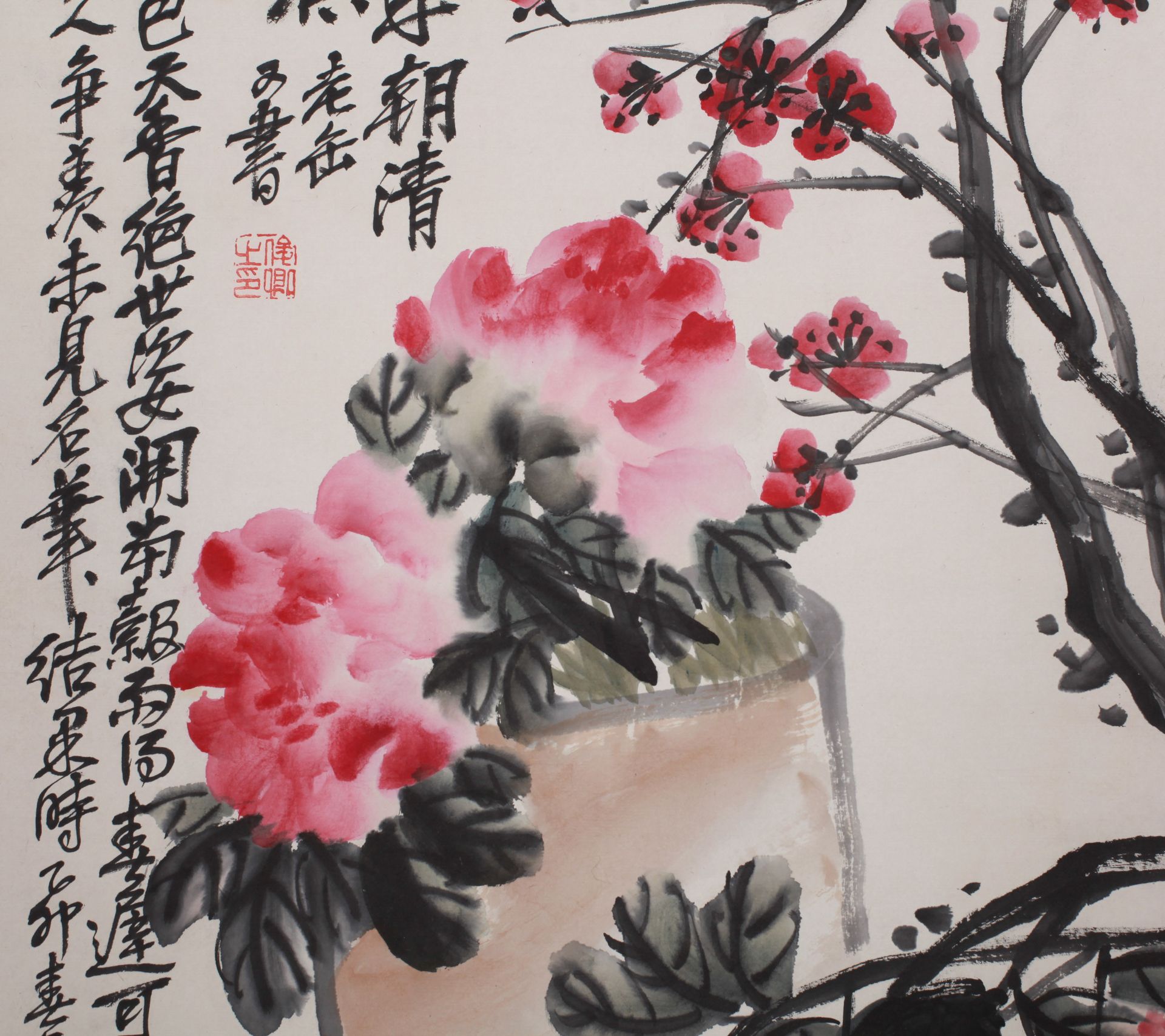 A Chinese Scroll Painting By Wu Changshuo - Image 7 of 11