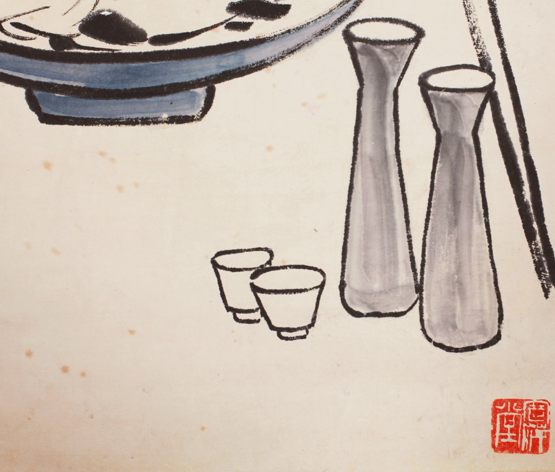 A Chinese Scroll Painting By Qi Baishi - Image 10 of 14