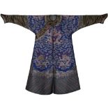 An Imperial Blue-ground 'Nine Dragons and Twelve Imperial Symbols' Robe