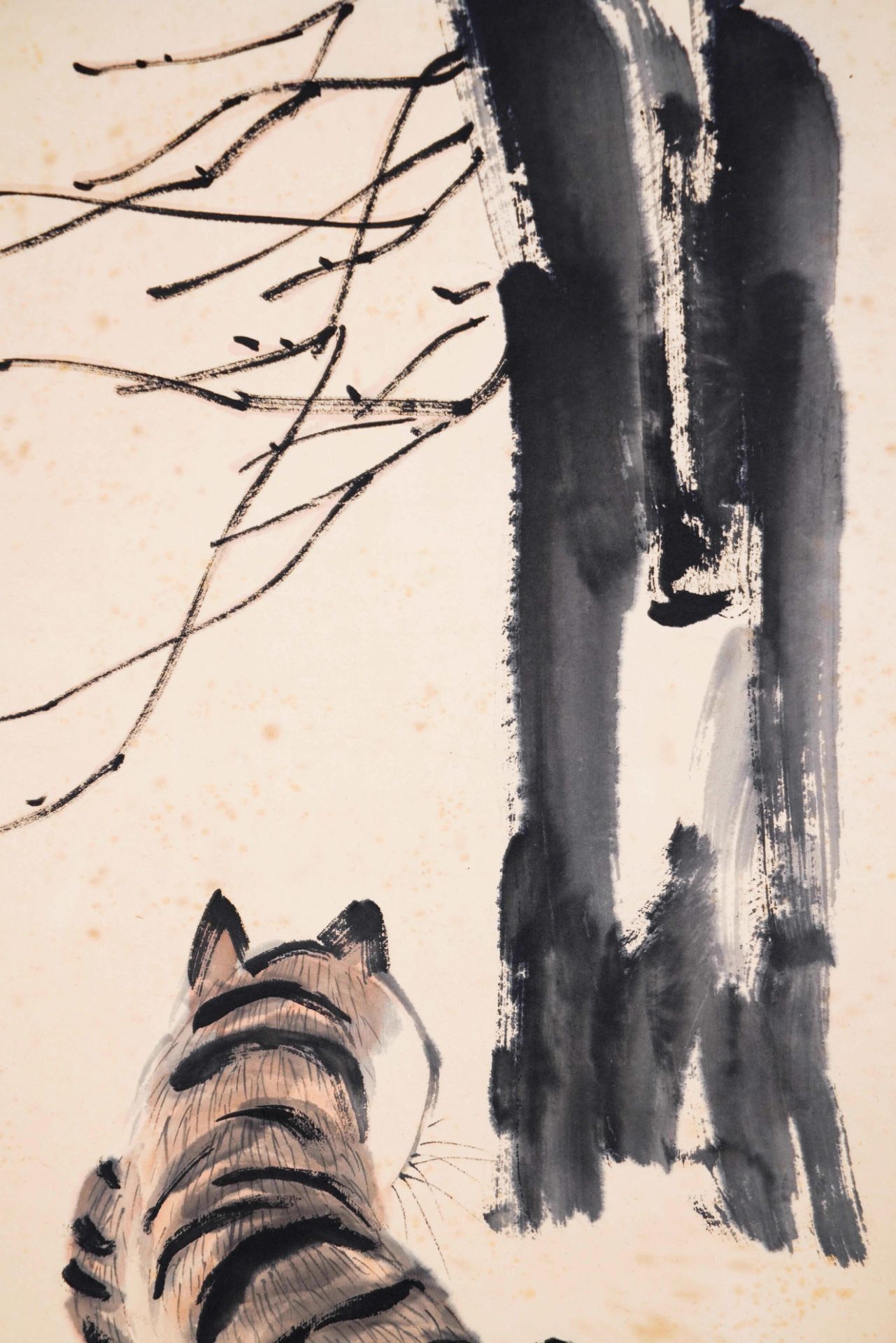 A Chinese Scroll Painting By Qi Baishi - Image 2 of 7