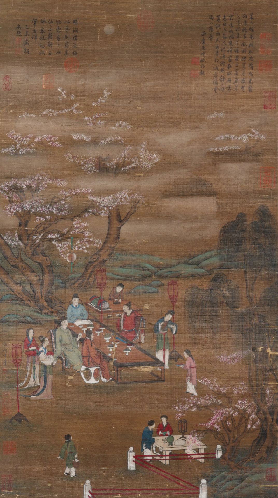 A Chinese Scroll Painting By Gu Hongzhong - Image 2 of 10