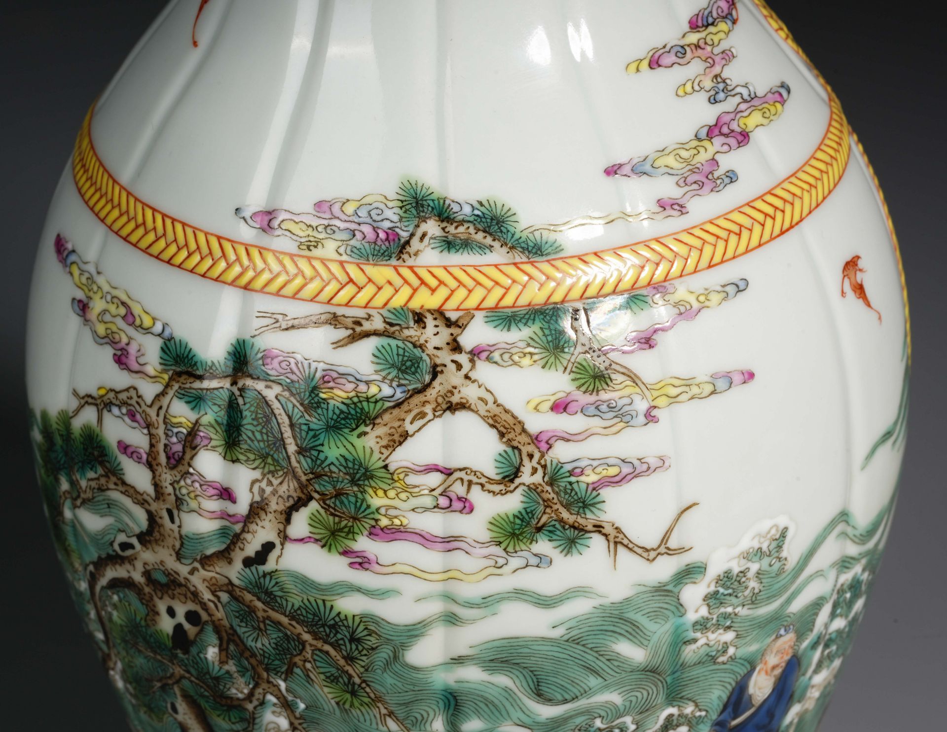 A Chinese Famille Rose Figural Story Vase - Image 8 of 12