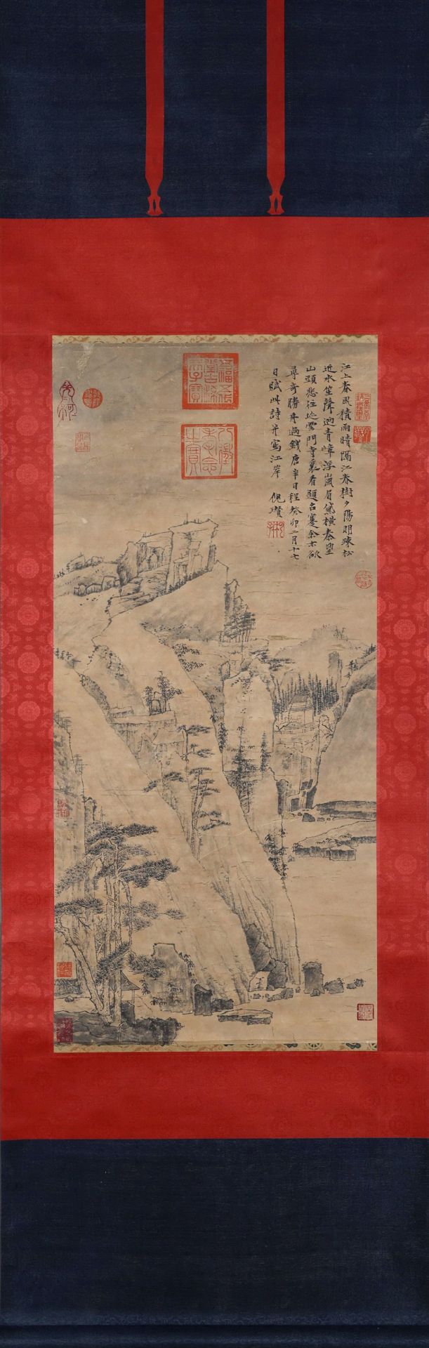 A Chinese Scroll Painting By Ni Zan - Image 10 of 10