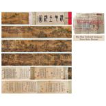 A Chinese Hand Scroll Painting By Zhang Zeduan