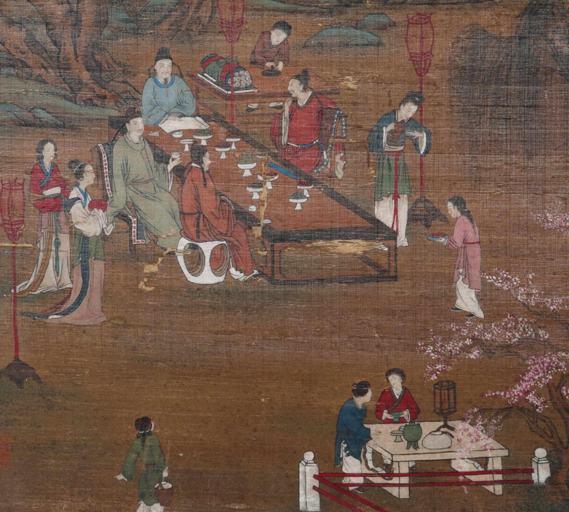 A Chinese Scroll Painting By Gu Hongzhong - Image 5 of 10