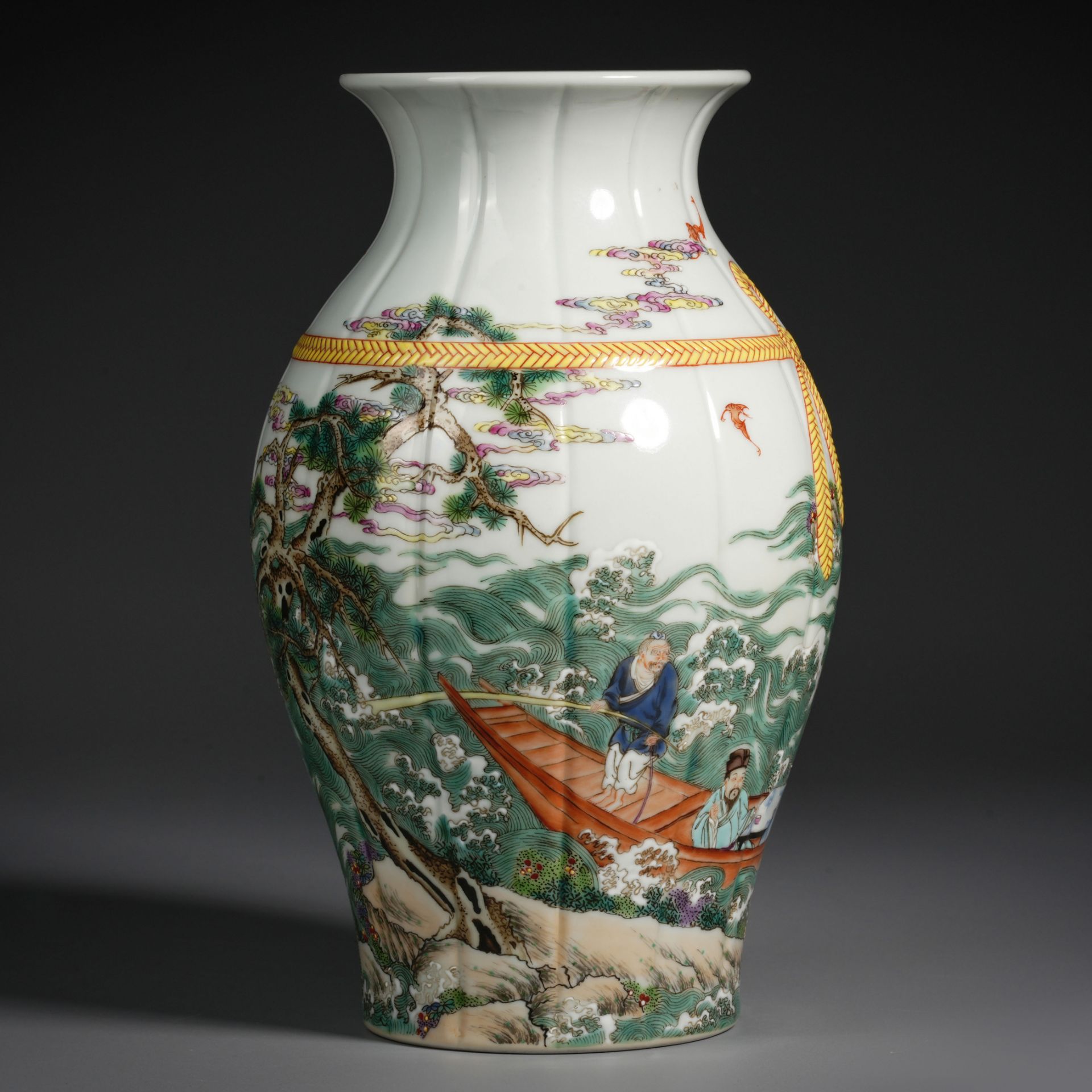 A Chinese Famille Rose Figural Story Vase - Image 2 of 12