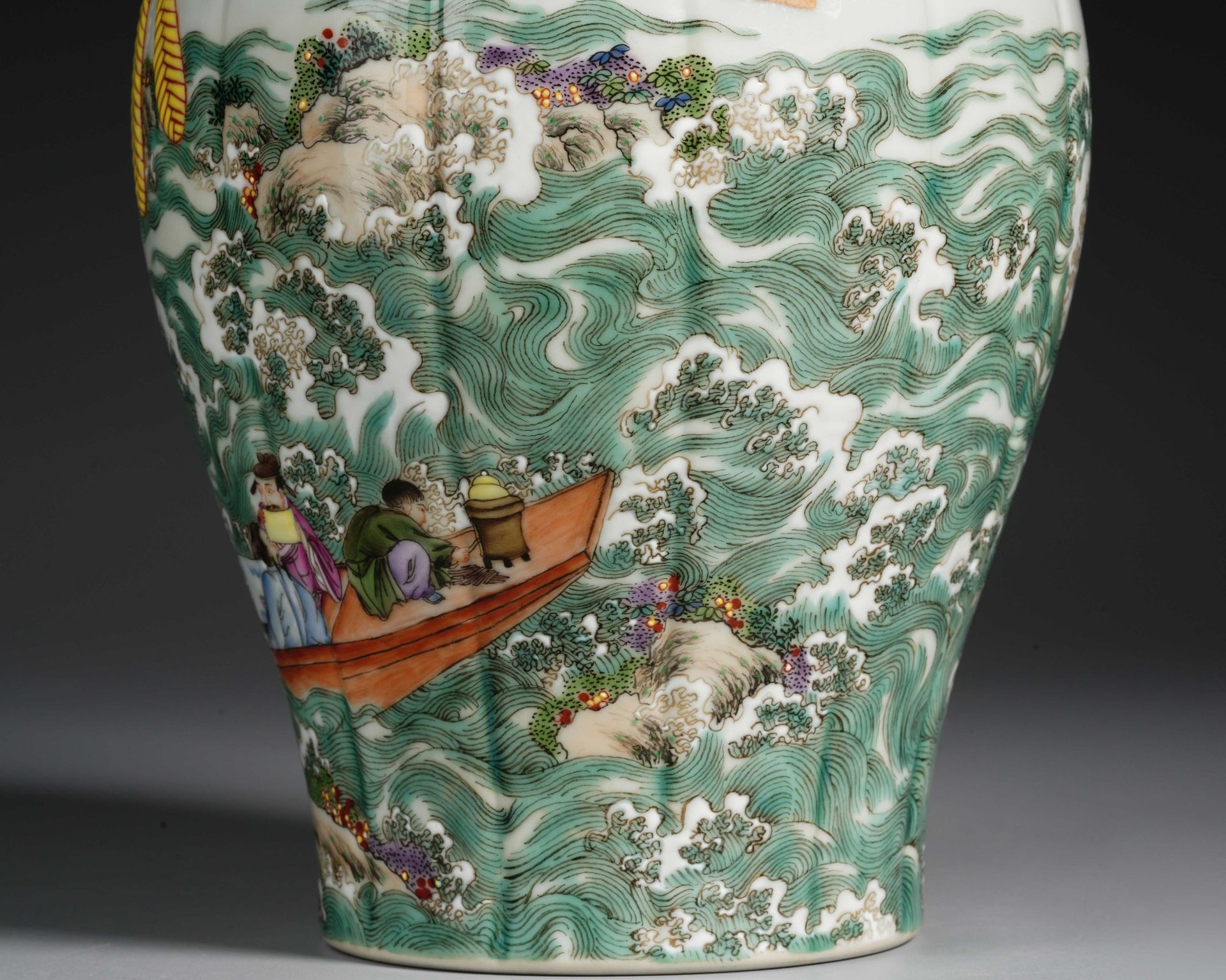 A Chinese Famille Rose Figural Story Vase - Image 6 of 12