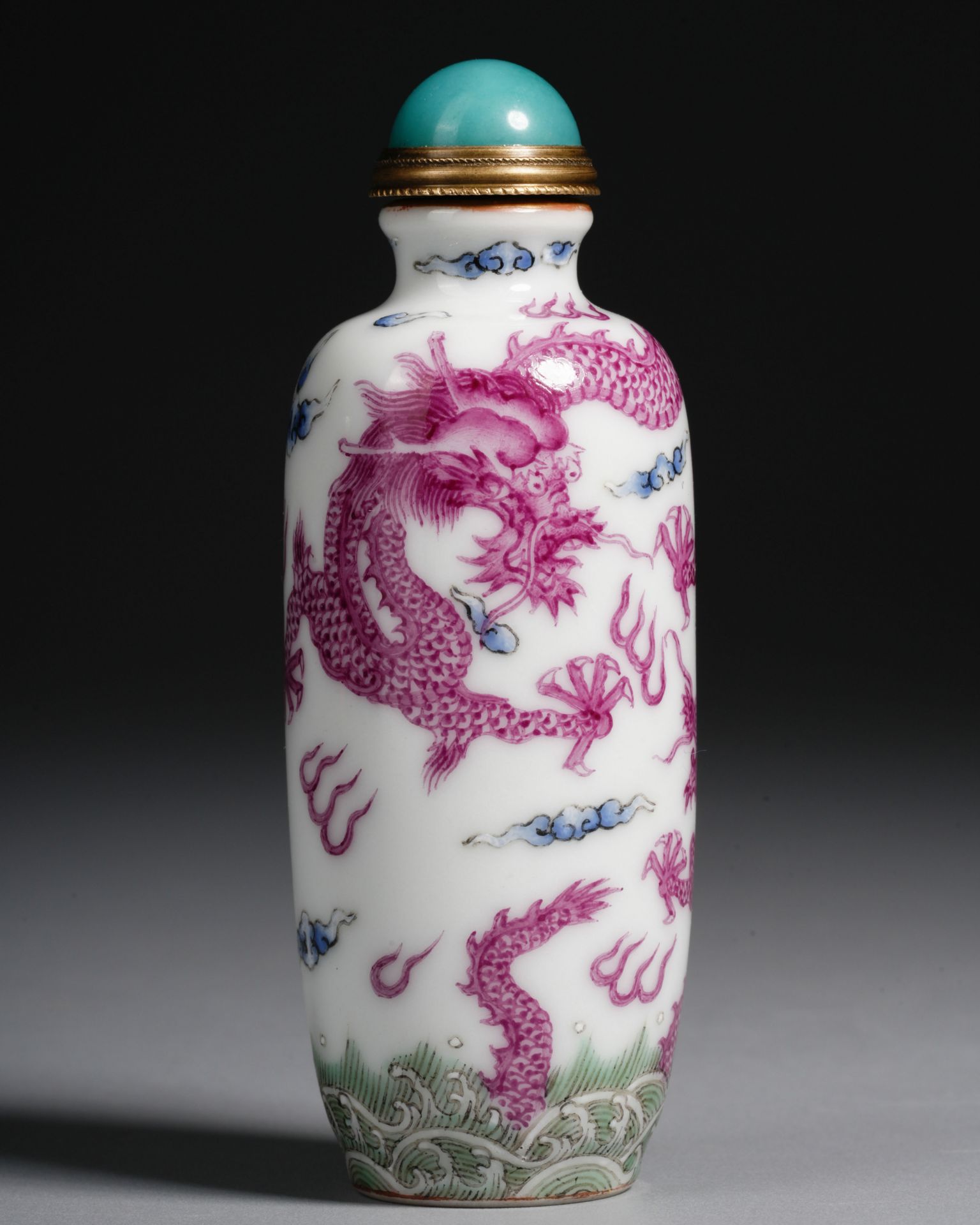 A Chinese Famille Rose Dragon Snuff Bottle - Image 2 of 10