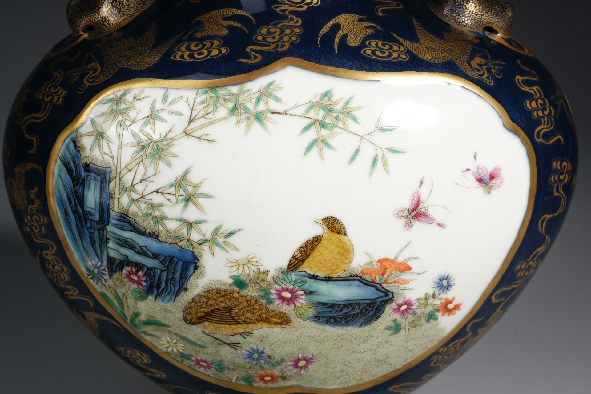 A Chinese Famille Rose and Gilt Bianhu - Image 4 of 12