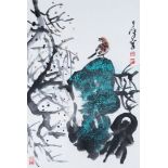A Chinese Scroll Painting By Sun Qifeng