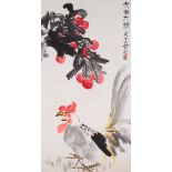 A Chinese Scroll Painting By Qi Baishi