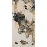 A Chinese Scroll Painting By Zhang Daqian