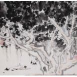 A Chinese Scroll Painting By Ya Ming