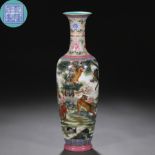 A Chinese Falangcai Twelve Zodiac Animals Vase