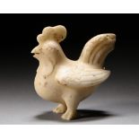 A Chinese Carved Marble Rooster