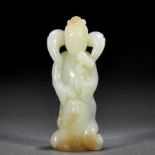 A Chinese Carved Jade Standing Figure