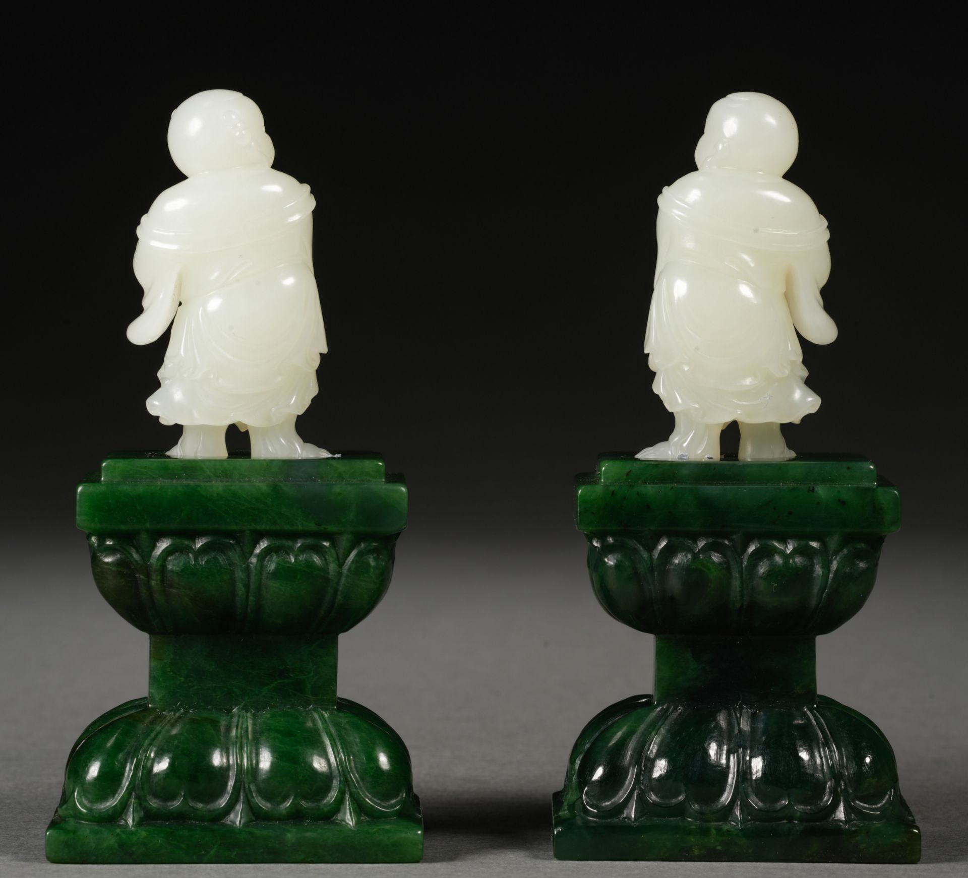 A Set of Chinese Carved White Jade Seated Guanyin - Image 19 of 22