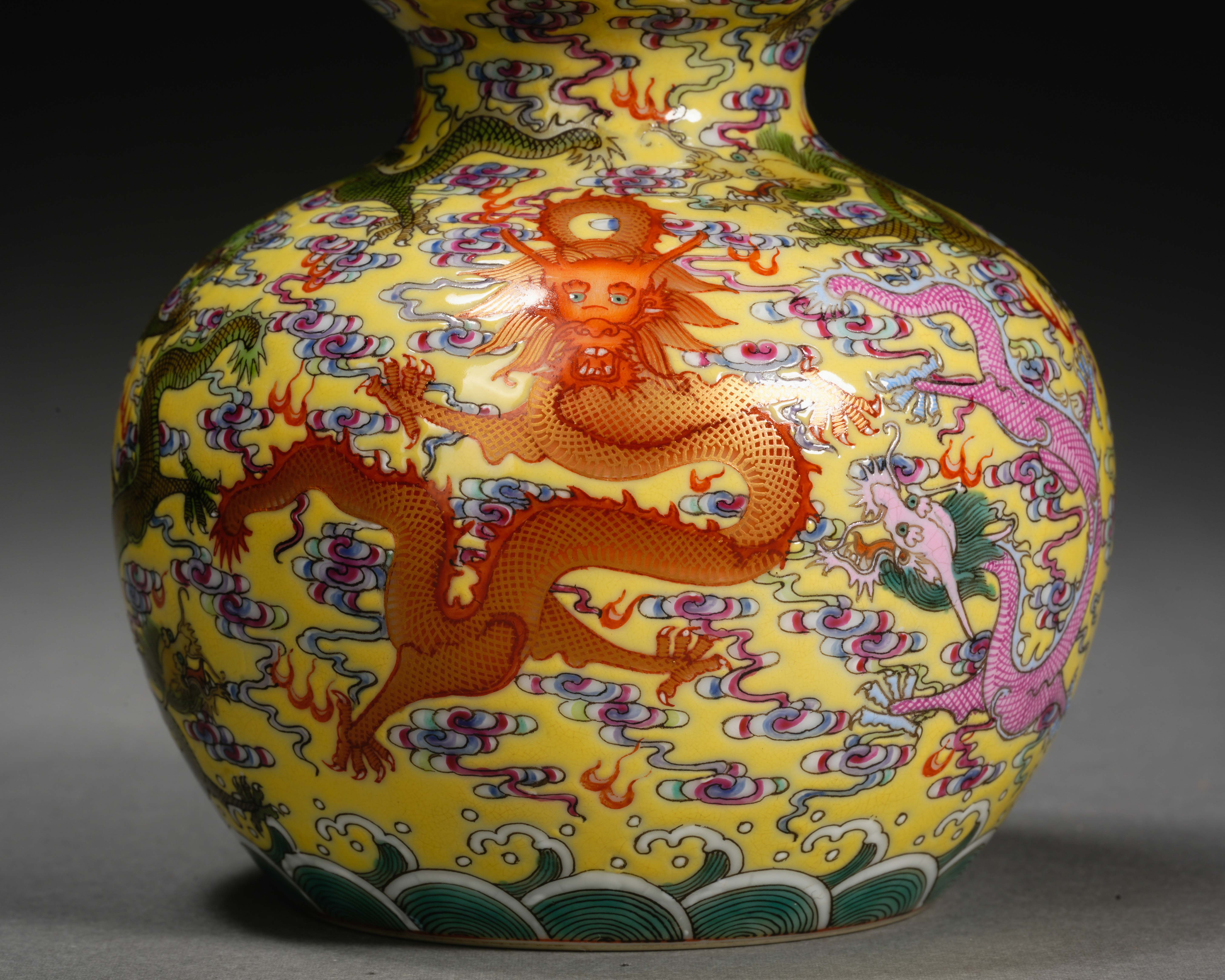 A Chinese Famille Rose and Gilt Double Gourds Vase - Image 4 of 9