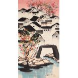 A Chinese Scroll Painting By Wu Guanzhong