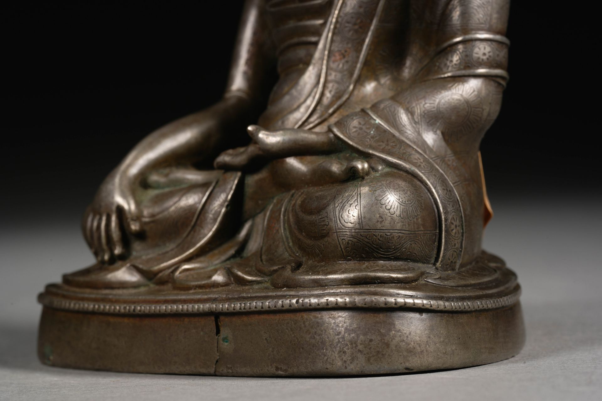 A Tibetan Bronze-gilt Seated Lama - Image 6 of 9