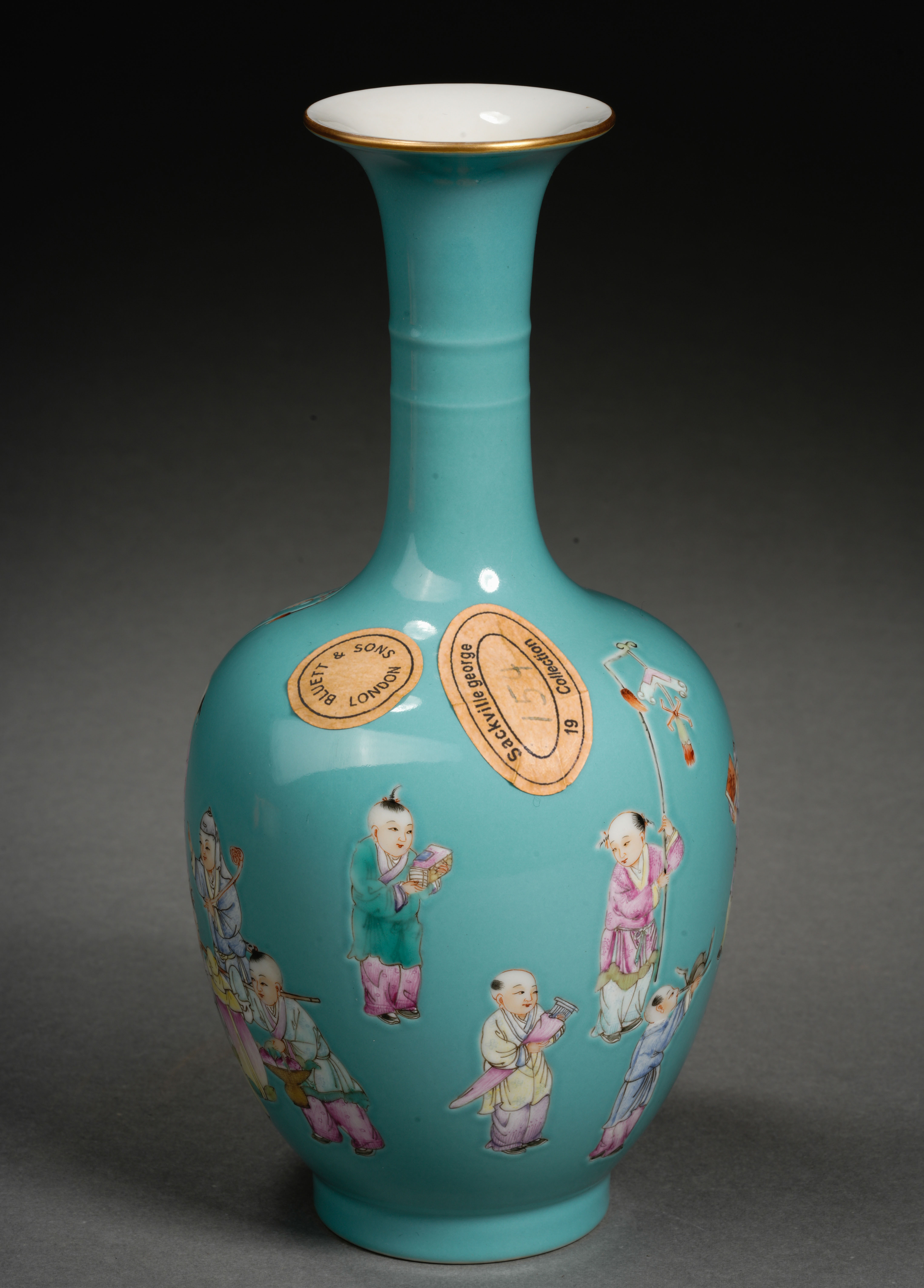 A Chinese Famille Rose Kids at Play Vase - Image 6 of 9