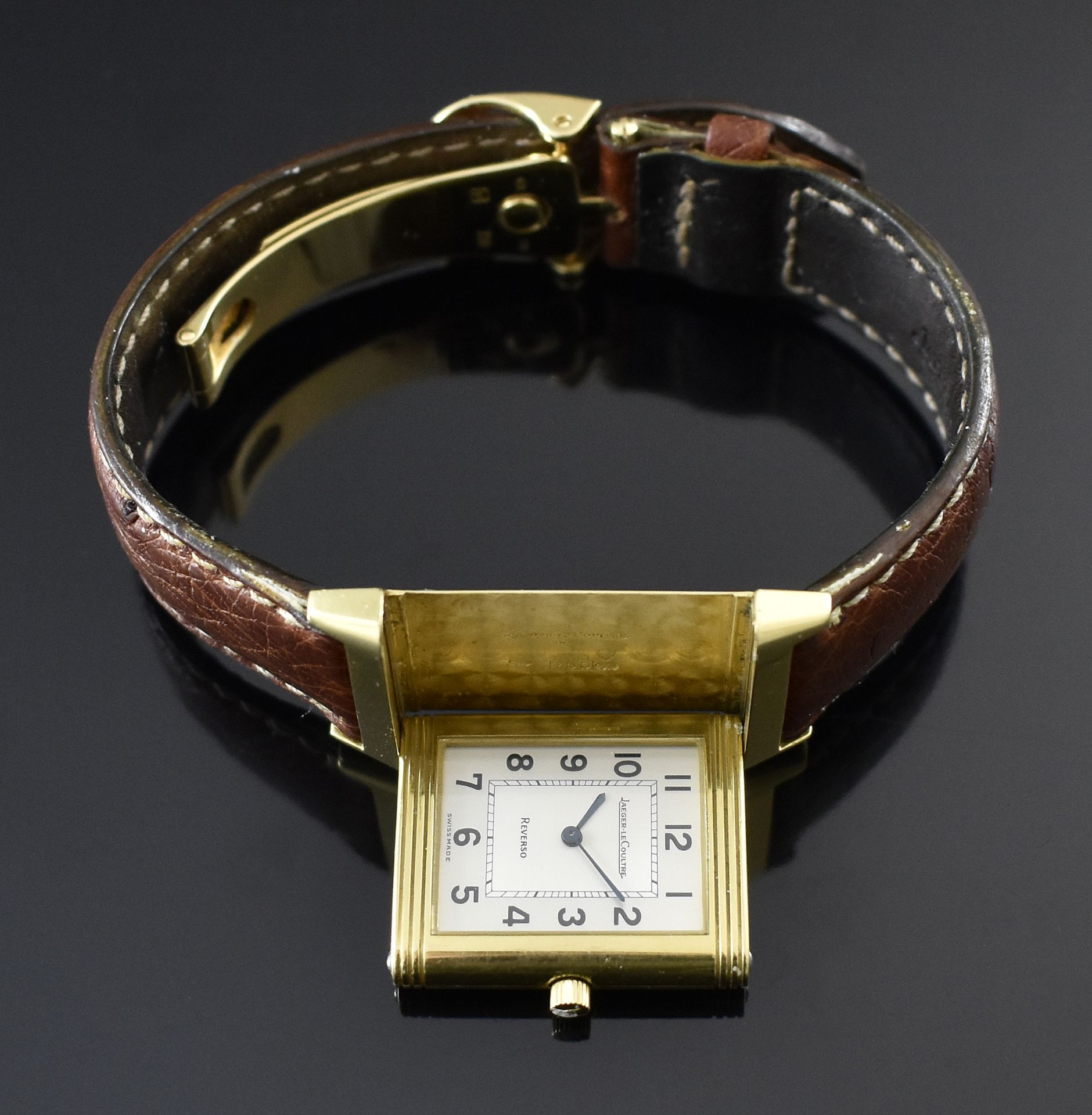 Feine Jaeger-LeCoultre-Herrenarmbanduhr Reverso, - Image 3 of 3