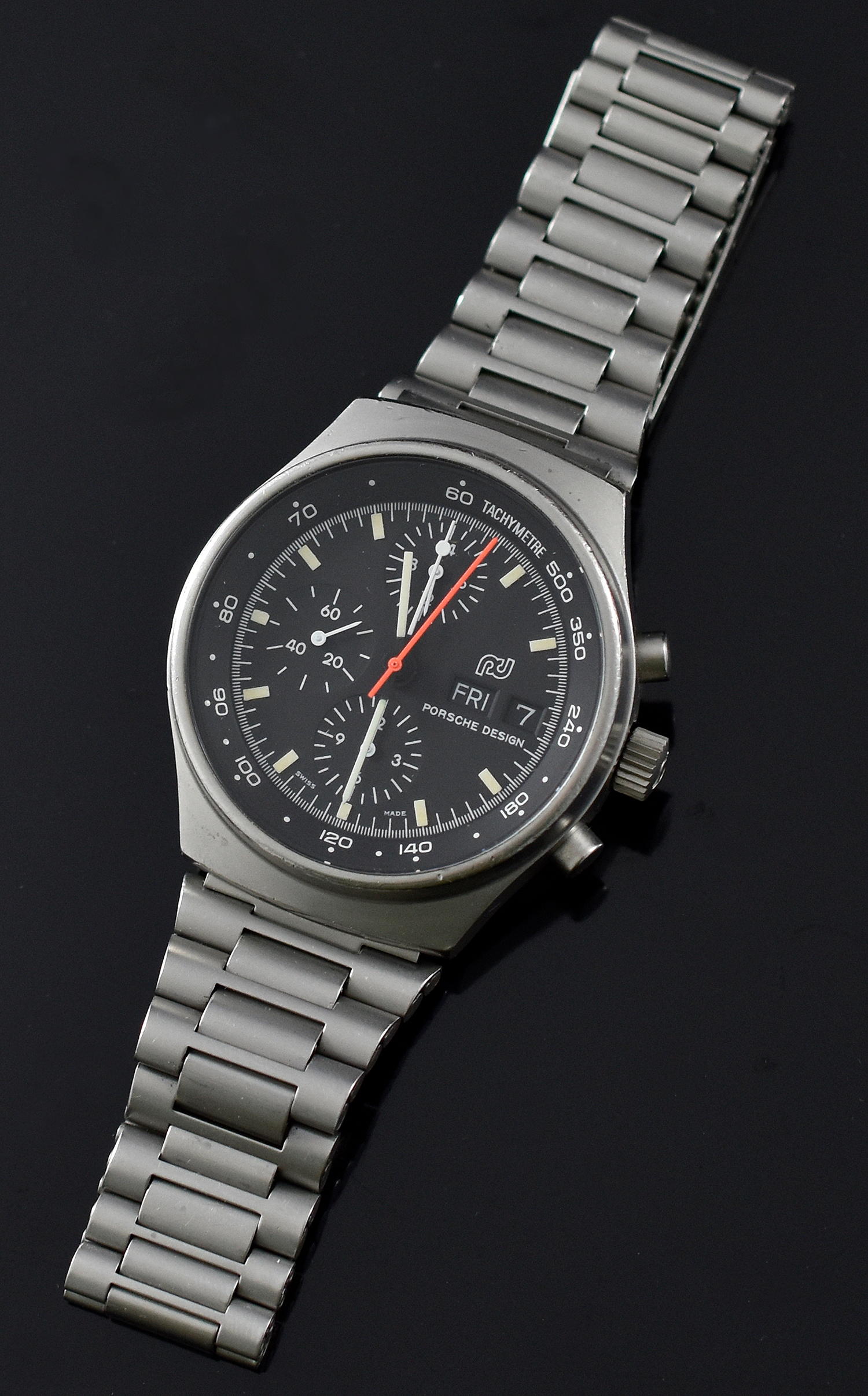 Porsche-Design-Herrenarmbanduhr, sog. Chronograph.