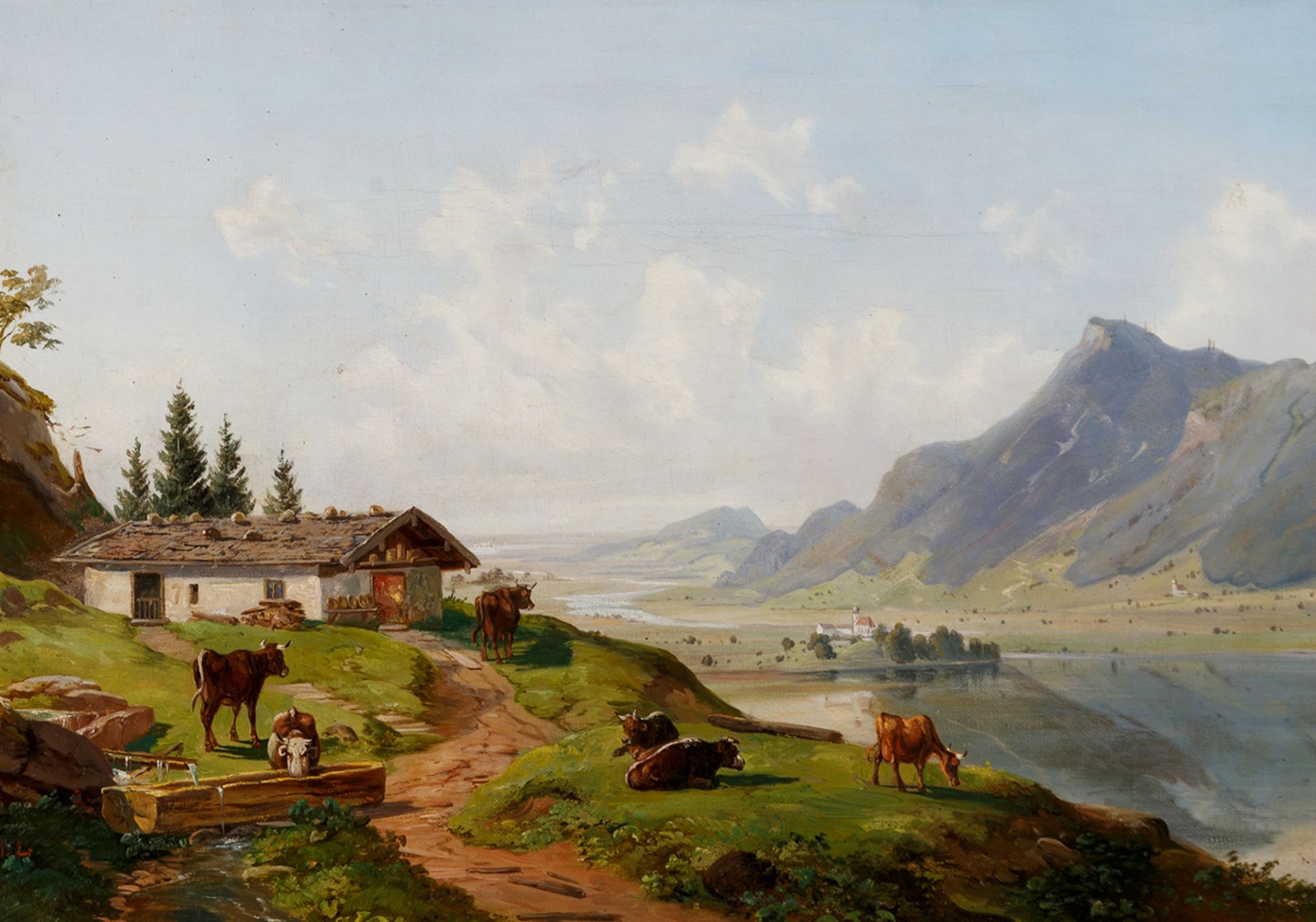 Michael Lueger. 1804 - München - 1883. Besuchte die Münchner Akademie. Maler des frühen Biedermeier.